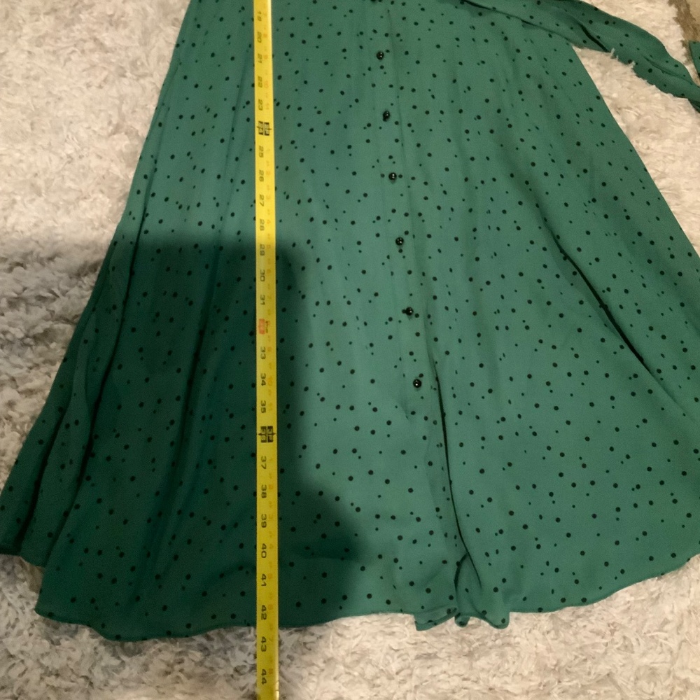Nanette Lepore Polka Dot Dress Green/Black Sz 8 Women’s - Picture 11 of 13